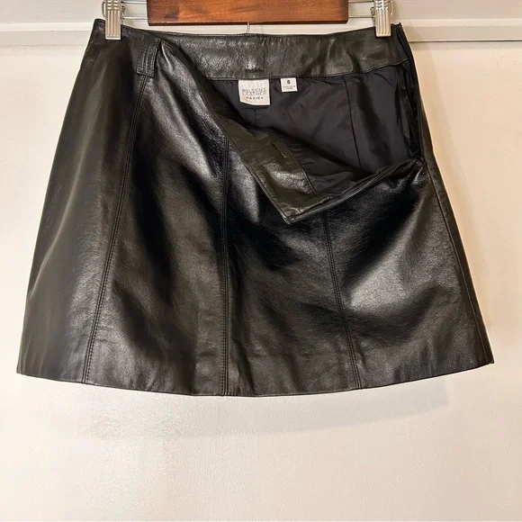 Wilsons Genuine Leather Black Skirt | NWOT - Size 8 - Picture 4 of 9